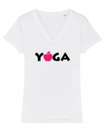 Yoga Design  Tricou mânecă scurtă guler V Damă Evoker