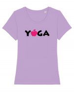 Yoga Design  Tricou mânecă scurtă guler larg fitted Damă Expresser