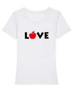 Love Design Tricou mânecă scurtă guler larg fitted Damă Expresser