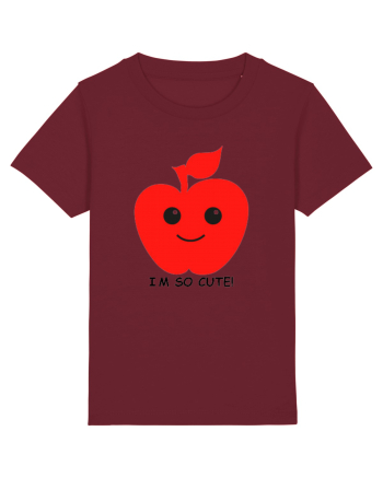 Cute Apple Design Burgundy