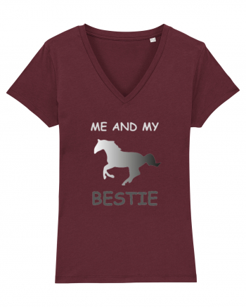 Horse Best Friend Design Burgundy