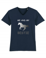 Horse Best Friend Design Tricou mânecă scurtă guler V Bărbat Presenter