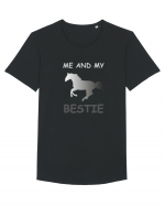 Horse Best Friend Design Tricou mânecă scurtă guler larg Bărbat Skater