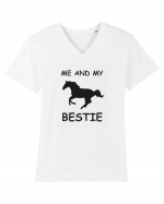 Horse Design Tricou mânecă scurtă guler V Bărbat Presenter