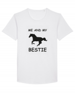 Horse Design Tricou mânecă scurtă guler larg Bărbat Skater