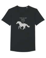 Happy Place Grey Design Tricou mânecă scurtă guler larg Bărbat Skater
