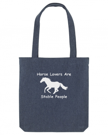 Horse Lovers Grey Design Midnight Blue