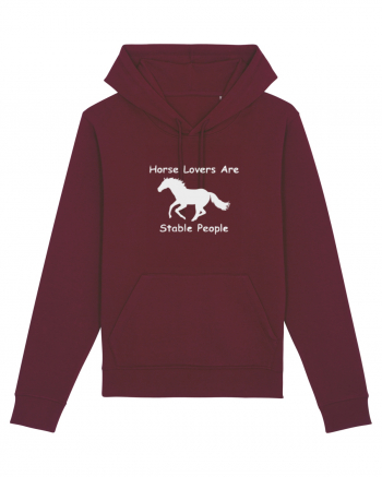 Horse Lovers Grey Design Burgundy