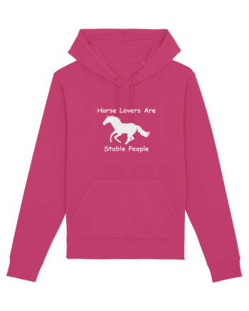 Horse Lovers Grey Design Raspberry