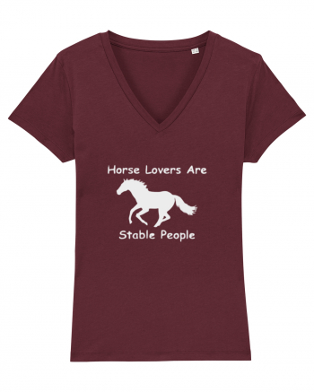 Horse Lovers Grey Design Burgundy