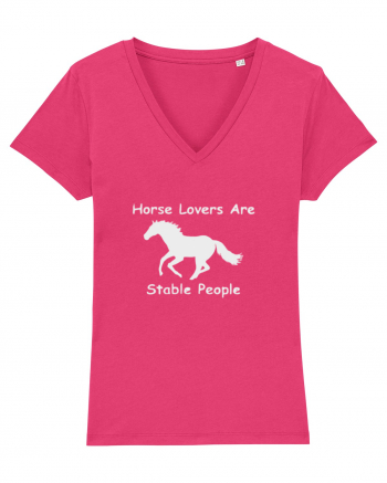 Horse Lovers Grey Design Raspberry