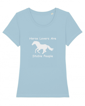 Horse Lovers Grey Design Sky Blue