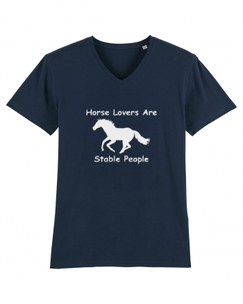 Horse Lovers Grey Design French Navy