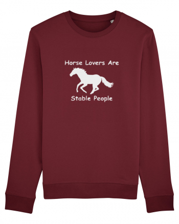 Horse Lovers Grey Design Burgundy