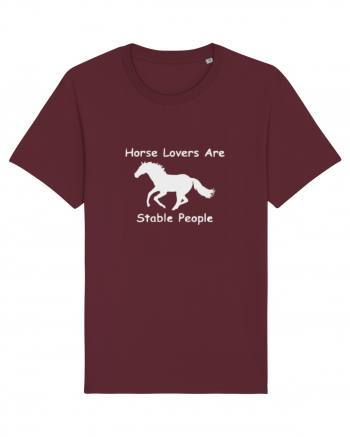 Horse Lovers Grey Design Burgundy