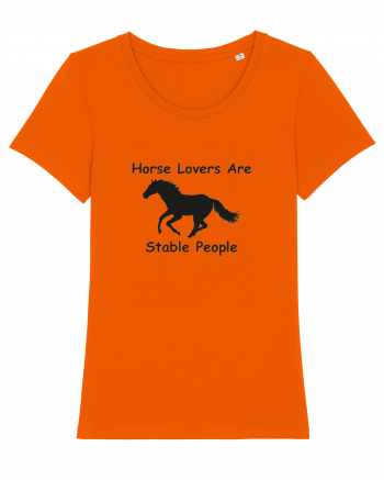 Horse Lover Black Design Bright Orange