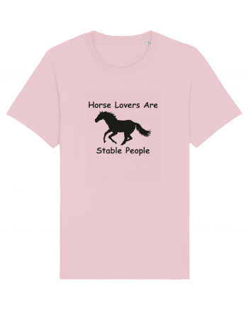 Horse Lover Black Design Cotton Pink