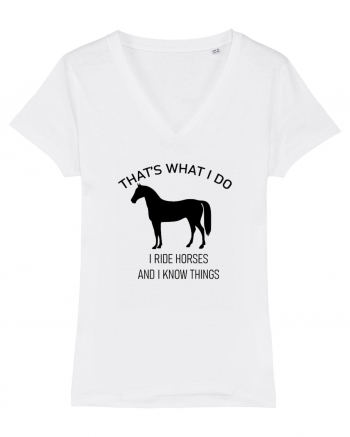 I Ride Horses Design White