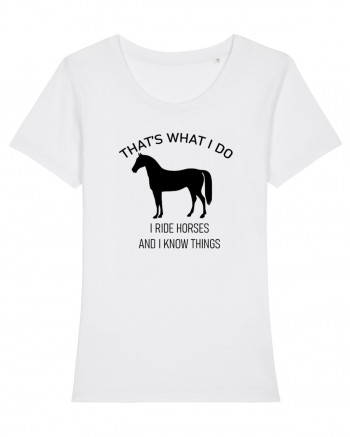 I Ride Horses Design White