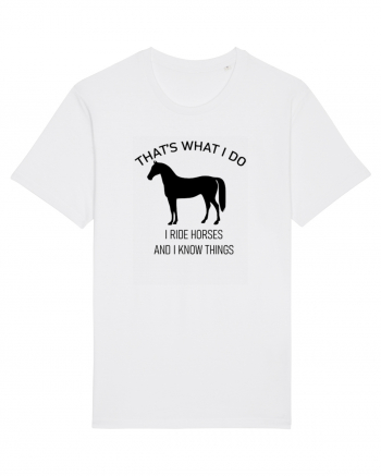 I Ride Horses Design White