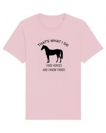 I Ride Horses Design Cotton Pink