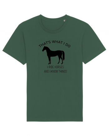 I Ride Horses Design Bottle Green