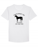 I Ride Horses Design Tricou mânecă scurtă guler larg Bărbat Skater