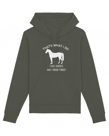 I Ride Horses Grey Design Khaki