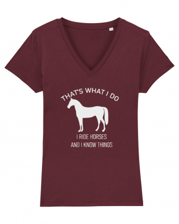 I Ride Horses Grey Design Burgundy