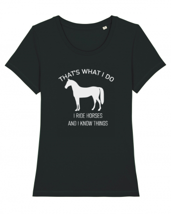 I Ride Horses Grey Design Black