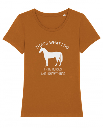 I Ride Horses Grey Design Roasted Orange