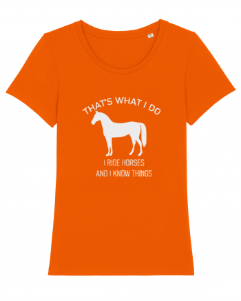 I Ride Horses Grey Design Bright Orange