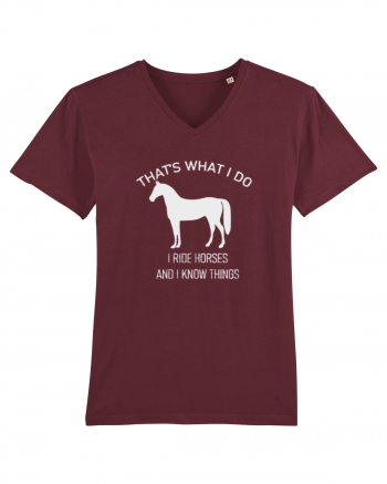 I Ride Horses Grey Design Burgundy