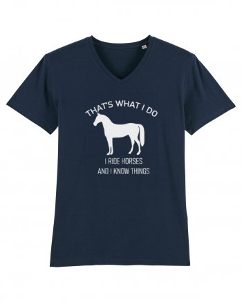 I Ride Horses Grey Design French Navy