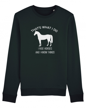 I Ride Horses Grey Design Black