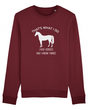 I Ride Horses Grey Design Burgundy