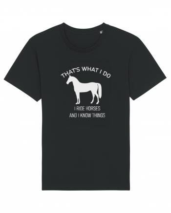 I Ride Horses Grey Design Black