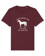 I Ride Horses Grey Design Tricou mânecă scurtă Unisex Rocker