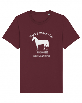 I Ride Horses Grey Design Burgundy