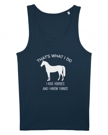 I Ride Horses Grey Design Navy