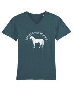 Born to Ride Grey Design Tricou mânecă scurtă guler V Bărbat Presenter