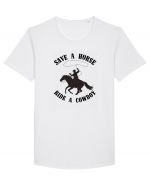 Save a horse Design Tricou mânecă scurtă guler larg Bărbat Skater