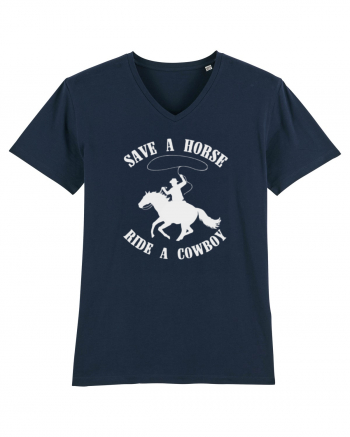 Save a horse Grey Design French Navy