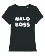 halo Tricou mânecă scurtă guler larg fitted Damă Expresser