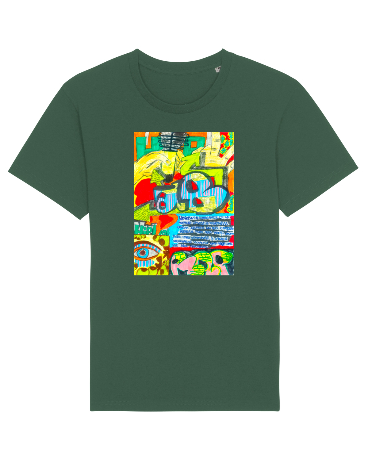 Tricou mânecă scurtă Unisex Rocker Bottle Green