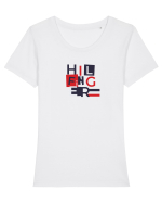 tomyF Tricou mânecă scurtă guler larg fitted Damă Expresser