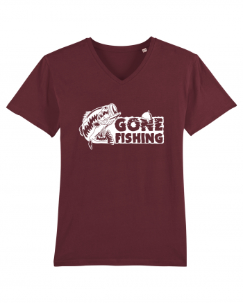 Gone Fishing Burgundy