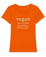 VEGAN Tricou mânecă scurtă guler larg fitted Damă Expresser