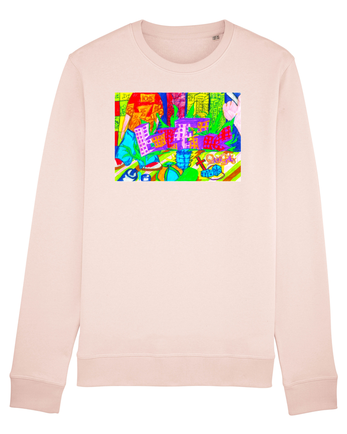Bluză mânecă lungă Unisex Rise Candy Pink