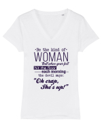 Be the kind of woman Tricou mânecă scurtă guler V Damă Evoker
